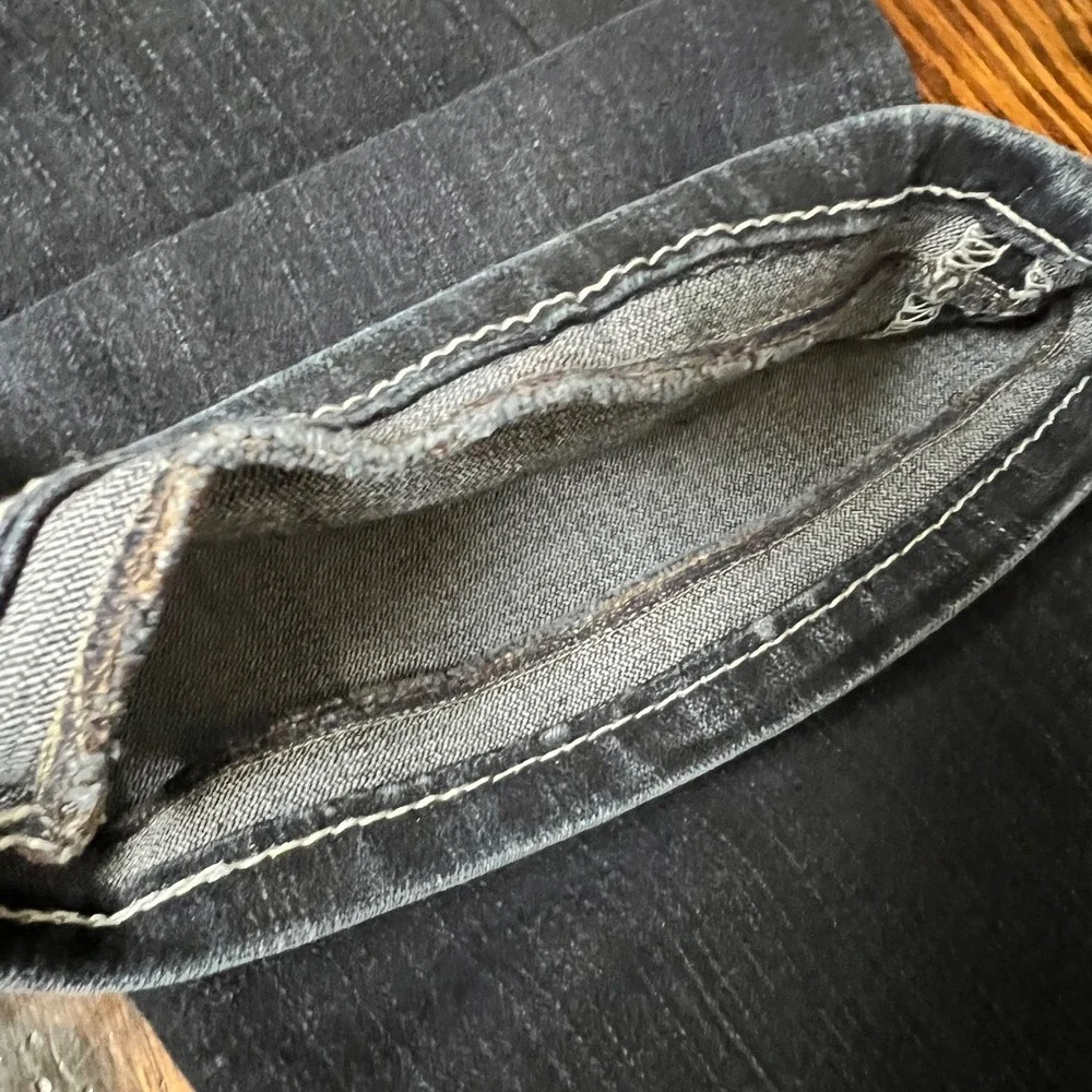 Daytrip Virgo Bootcut Jeans Dark Wash Contrast Stitch Size 31R DBK607